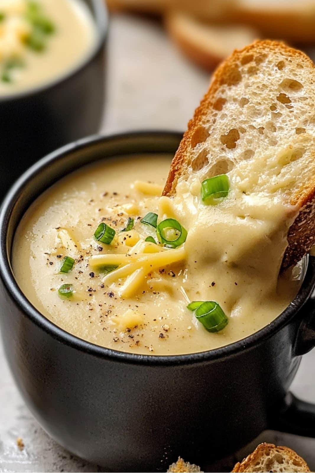 Roasted Garlic Cheddar Cauliflower Soup Recipe