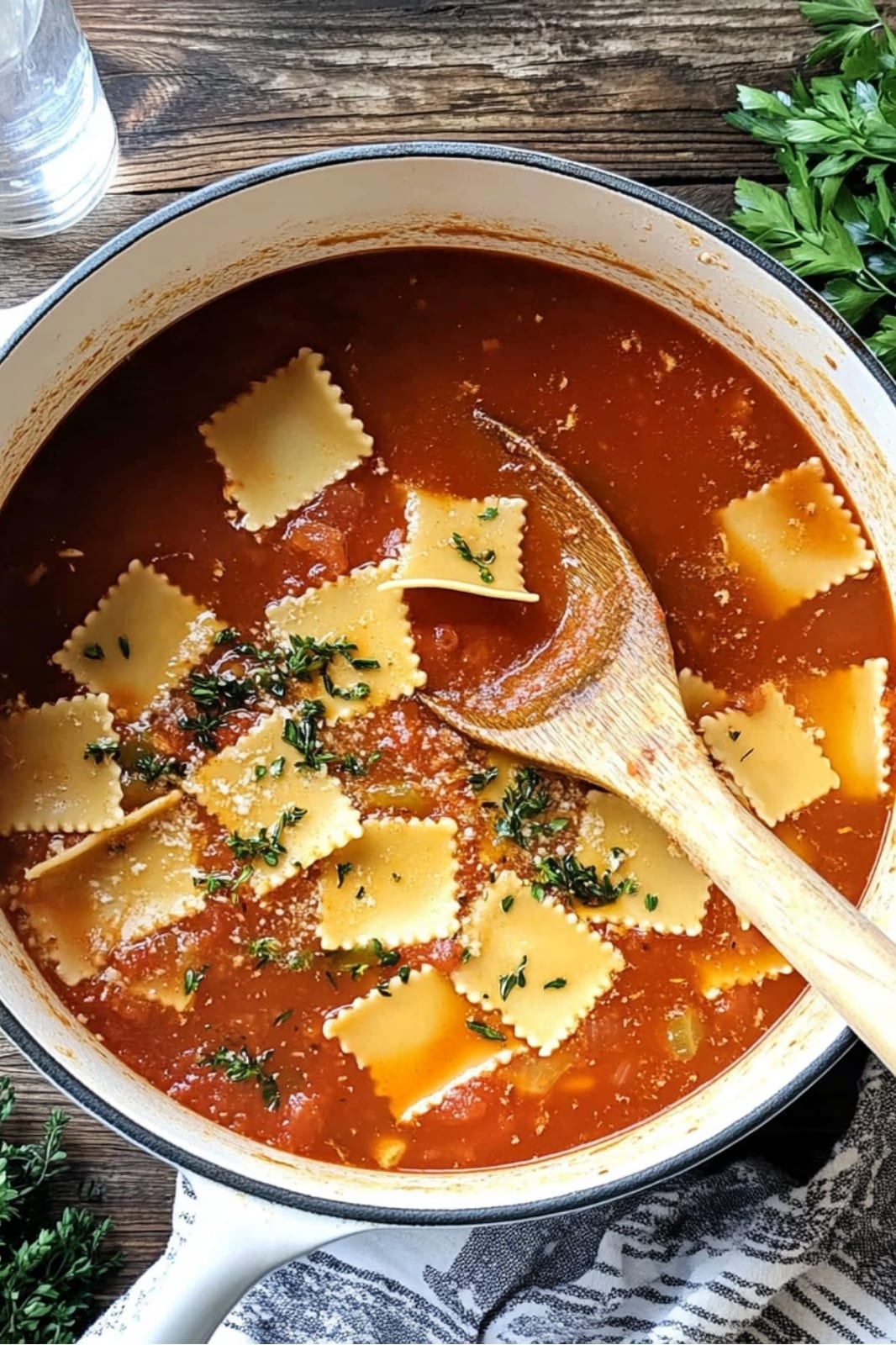 This Easy Lasagna Soup recipe is a hearty, one-pot meal! Made with ground beef, lasagna noodles, and a rich tomato broth, it's perfect for a quick and comforting weeknight dinner. Ready in 50 minutes!