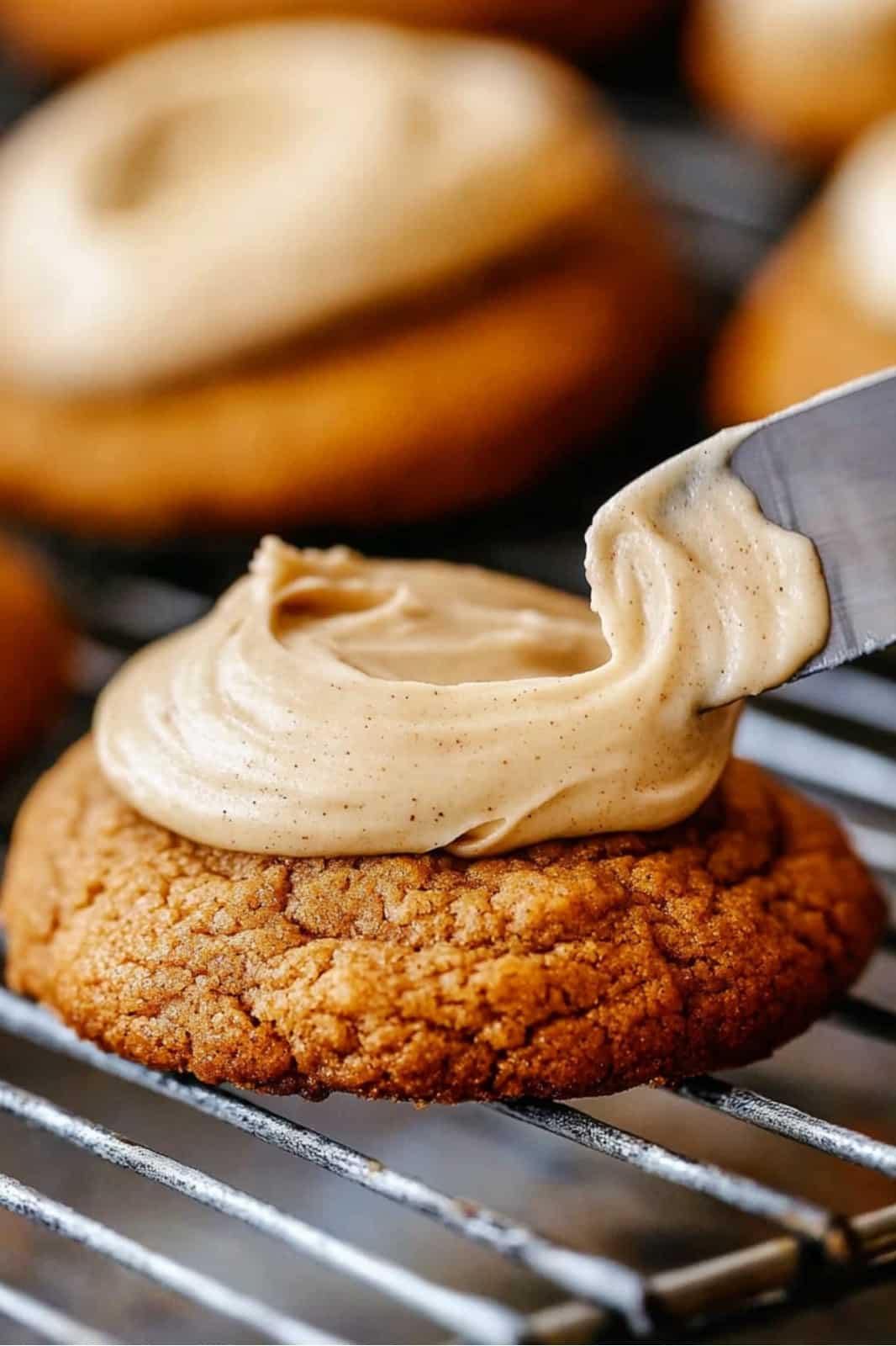 These Pumpkin Cookies with Cinnamon Cream Cheese Frosting are a fall favorite! Soft, spiced pumpkin cookies topped with creamy cinnamon frosting for a perfect autumn treat.