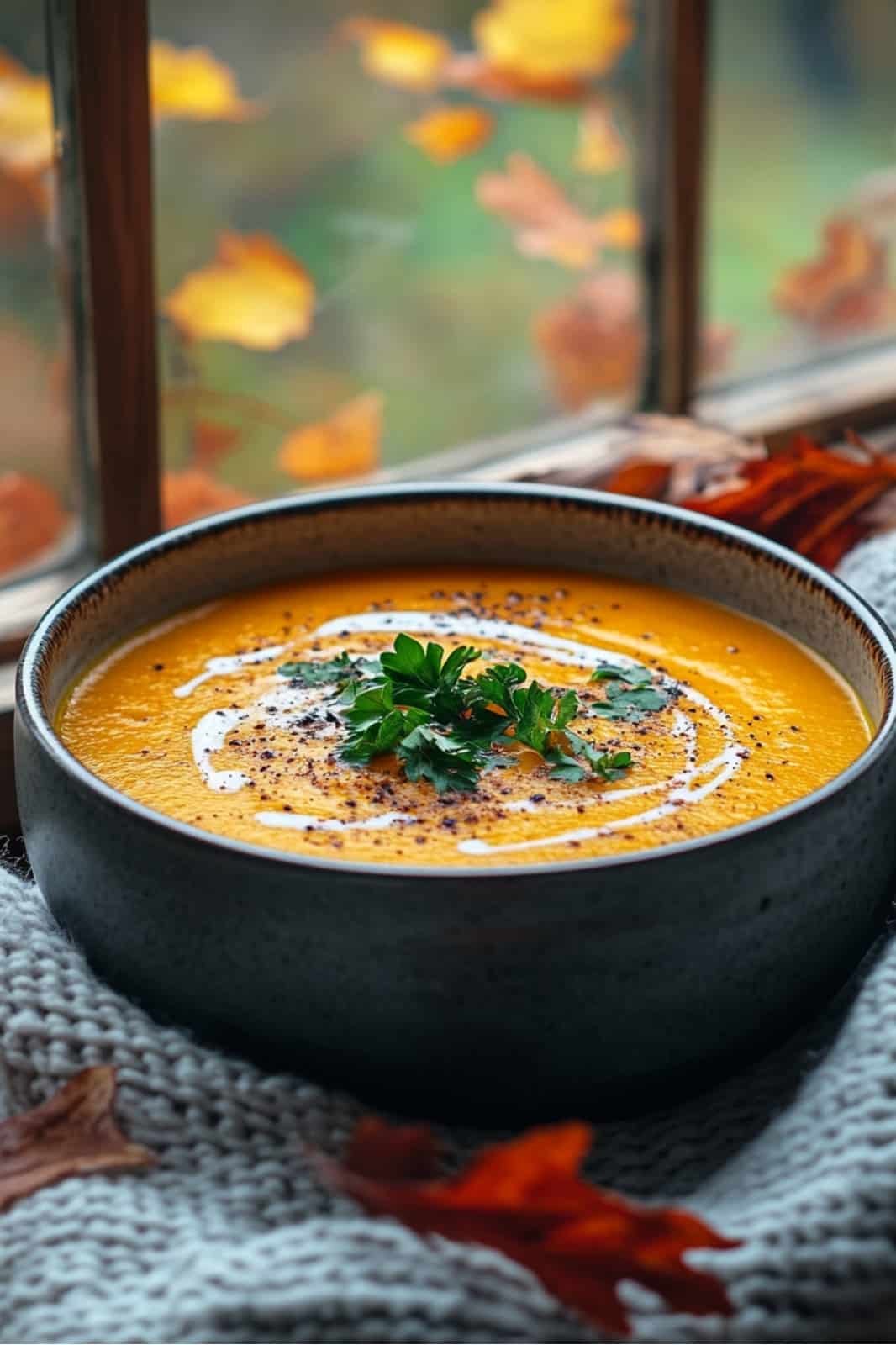 This Spicy Butternut Squash and Sweet Potato Soup is creamy, comforting, and full of flavor! Made with coconut milk and warming spices, it's a cozy vegan option perfect for fall. Ready in 40 minutes!