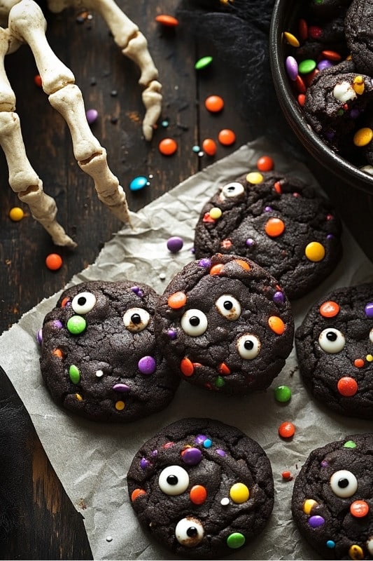 Double Chocolate Halloween Cookies Recipe