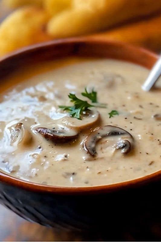 This Creamy Mushroom Soup is the ultimate comfort food for cozy nights. Earthy mushrooms, garlic, and a touch of cream all come together to make a rich, velvety soup that's perfect with a slice of crusty bread. Every time I make this, my family ends up scraping the bowl clean. So, if you're craving a warm, hearty soup that tastes like pure magic, this is it!