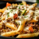 This Creamy Rotel Pasta with Ground Beef is a flavorful, cheesy dinner made with penne, Rotel tomatoes, and a creamy sauce. Perfect for weeknights, it’s ready in just 30 minutes!