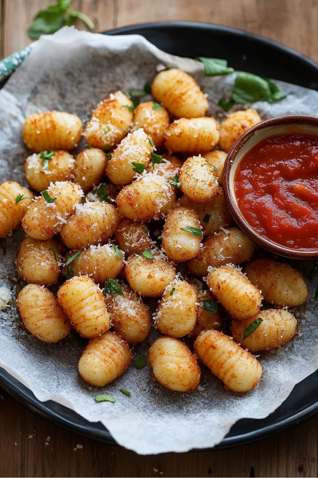 This Crispiest Air Fryer Gnocchi recipe makes perfectly golden gnocchi in just 15 minutes! Enjoy as a side, appetizer, or salad topping for a quick, deliciously crispy treat.