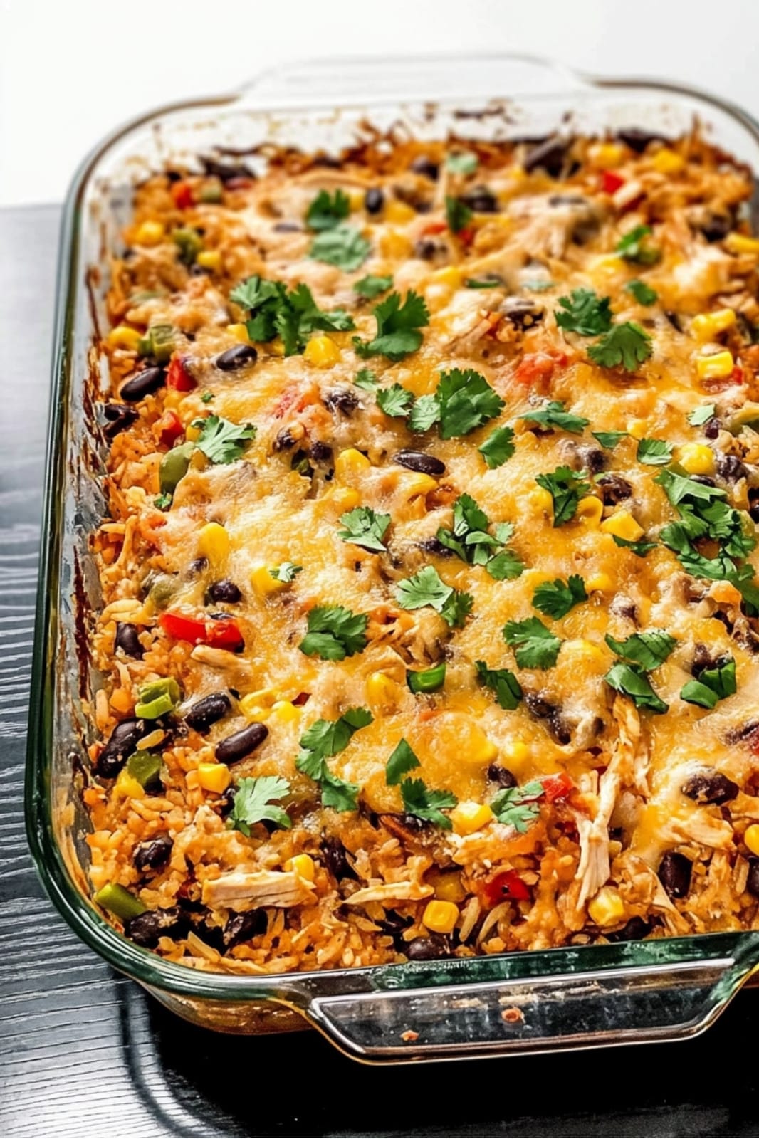 This Easy Chicken Burrito Casserole is a one-pan meal packed with chicken, rice, beans, and cheese for a deliciously hearty dinner! Perfect for weeknights and ready in just 90 minutes.