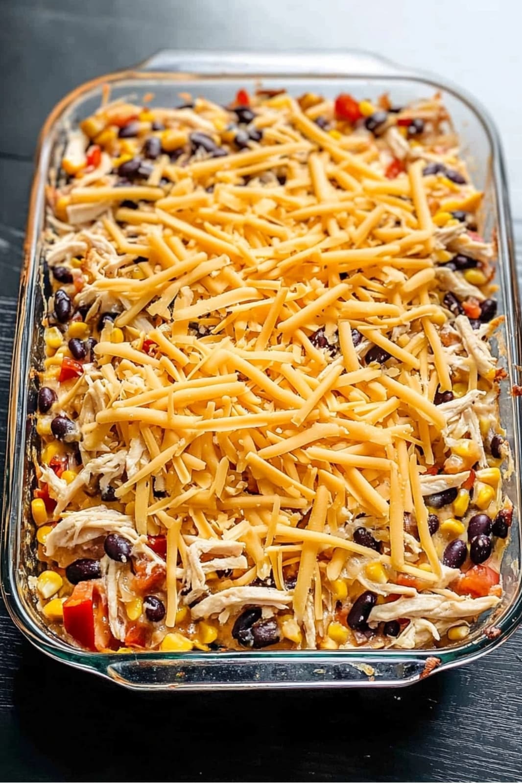 This Easy Chicken Burrito Casserole is a one-pan meal packed with chicken, rice, beans, and cheese for a deliciously hearty dinner! Perfect for weeknights and ready in just 90 minutes.