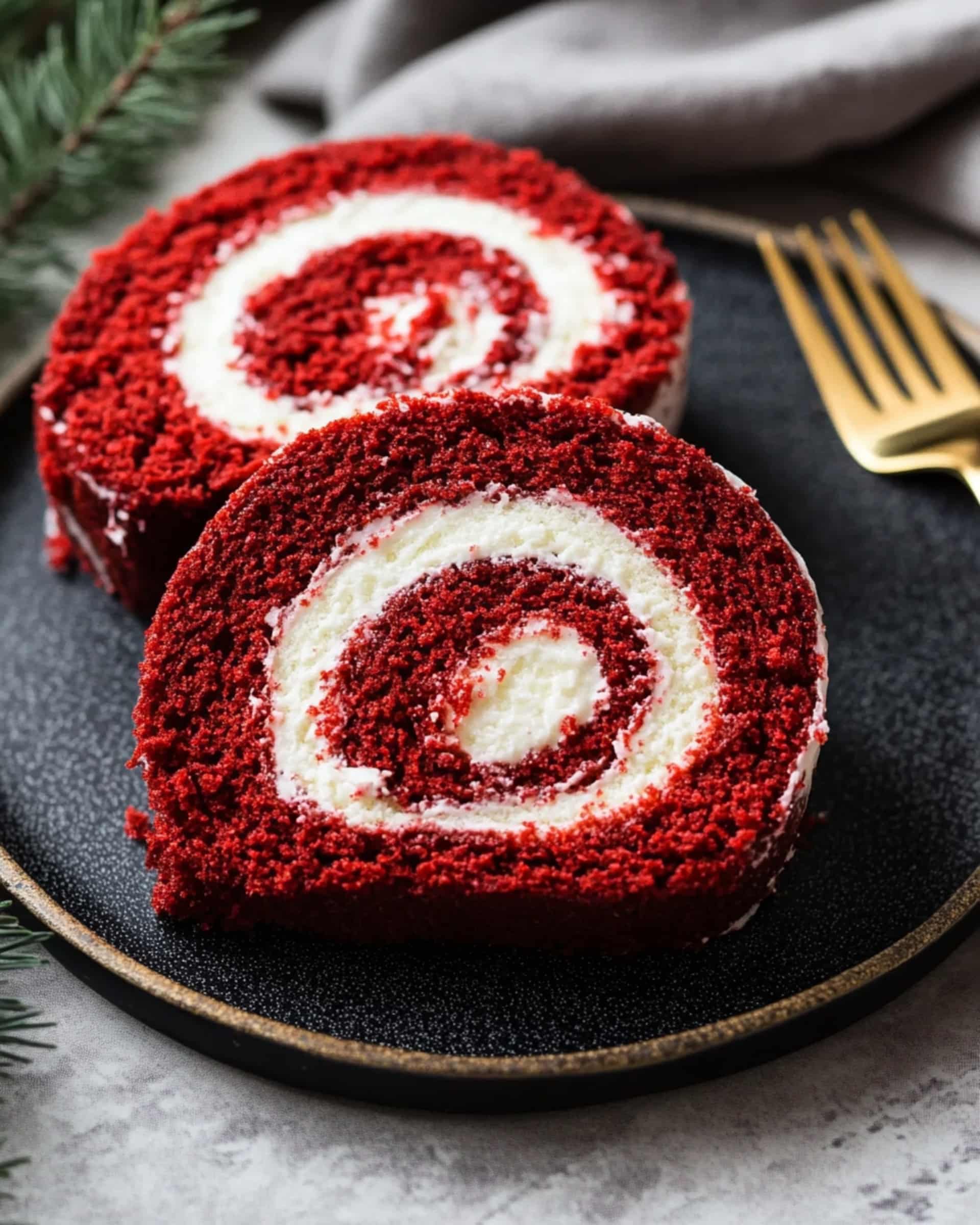 Christmas Red Velvet Cake Roll Recipe