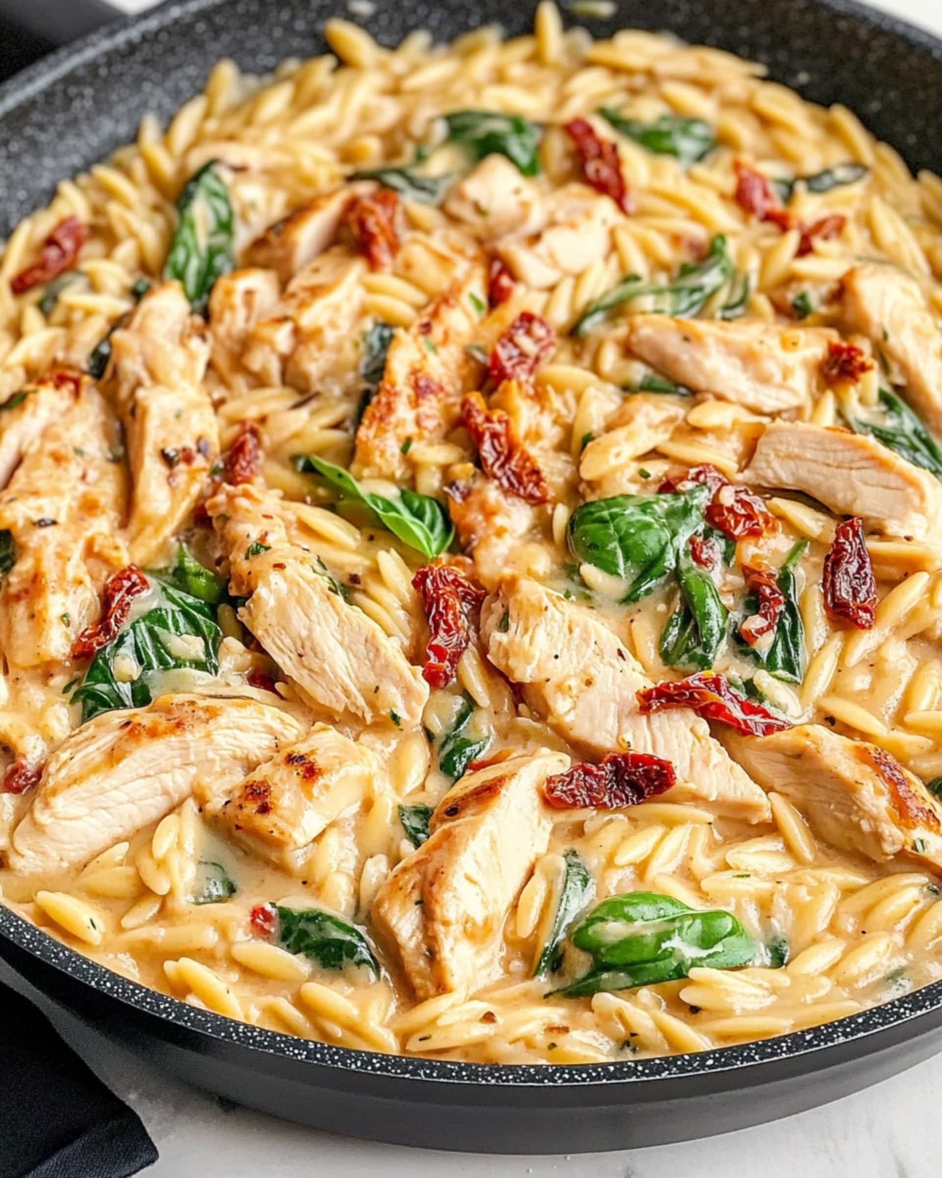 Creamy Tuscan Chicken Orzo Recipe