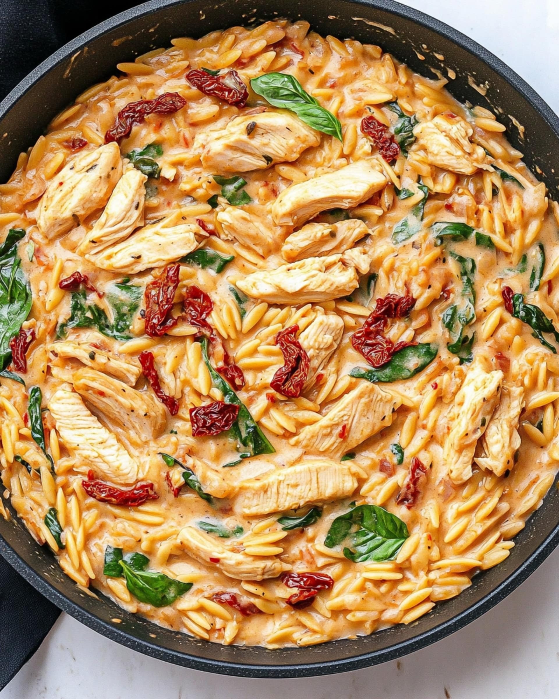 Creamy Tuscan Chicken Orzo Recipe