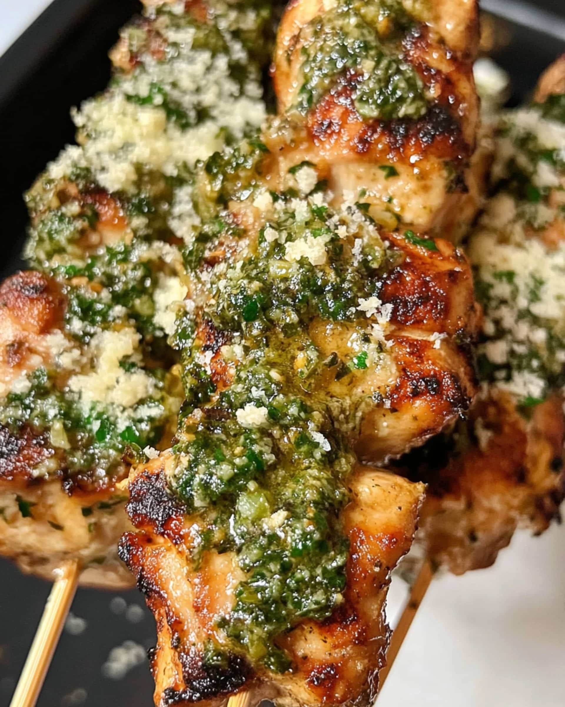 Garlic Parmesan Chicken Skewers Recipe