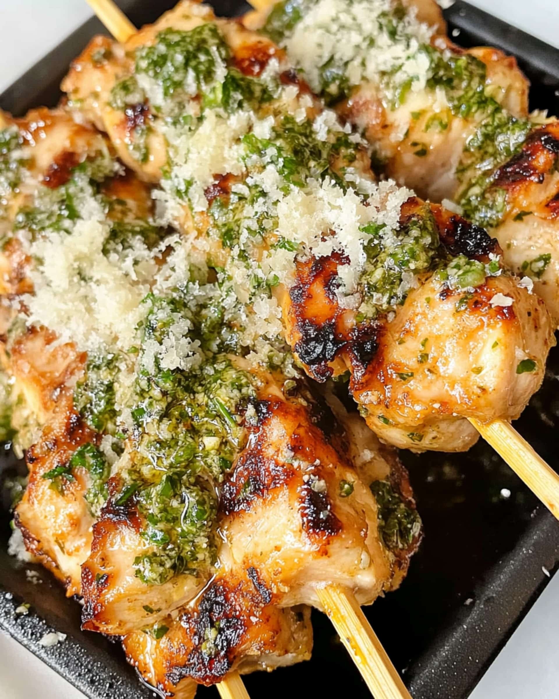 Garlic Parmesan Chicken Skewers Recipe