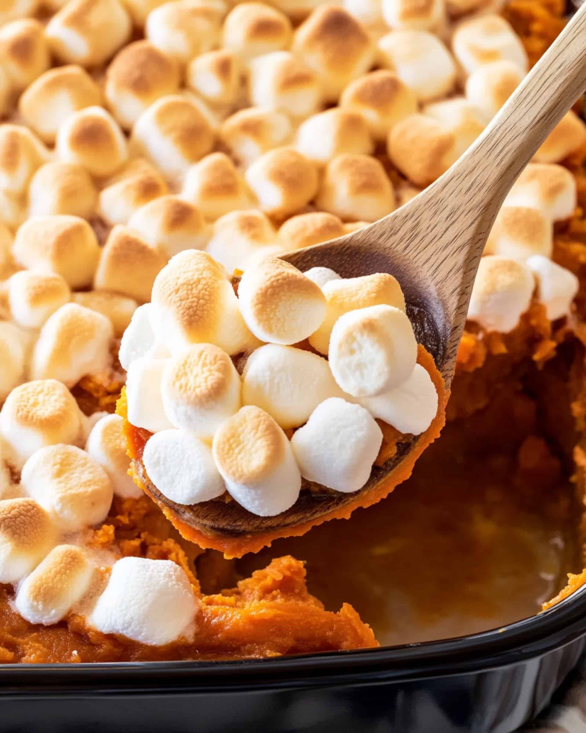 Sweet Potato Casserole with Marshmallows & Pecans Recipe