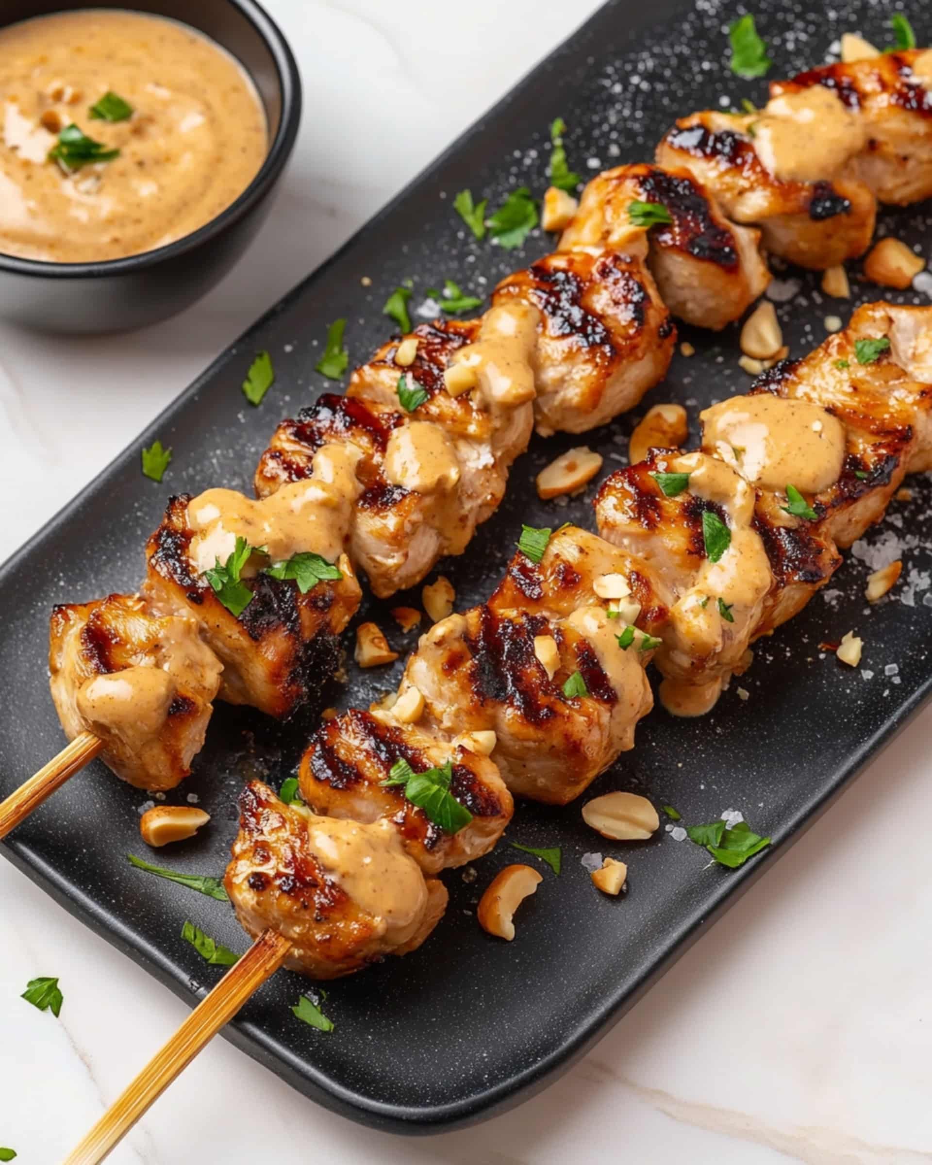 Chicken Satay with Peanut Sauce Recipe