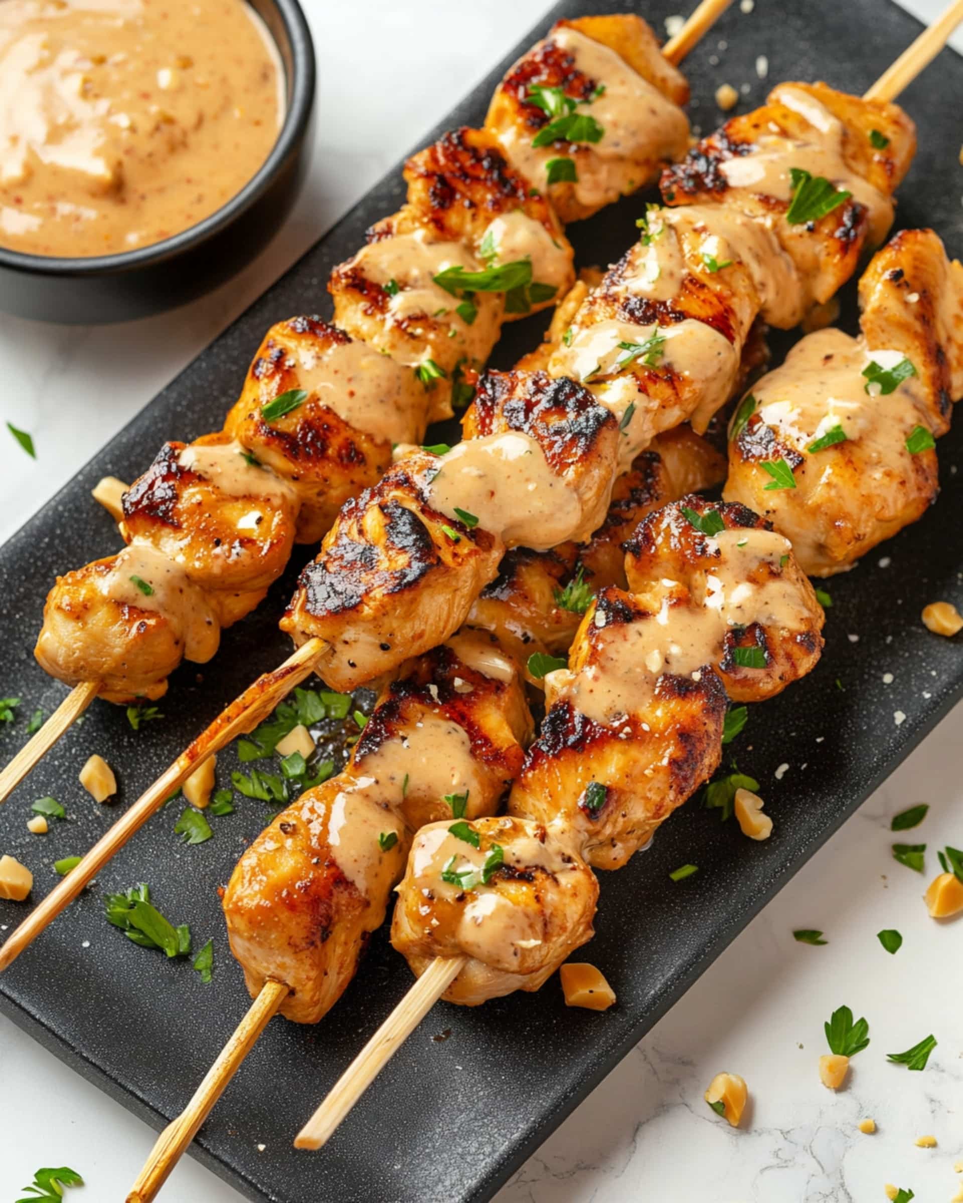 Chicken Satay with Peanut Sauce Recipe