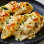 Garlic Parmesan Chicken Alfredo Stuffed Shells Recipe