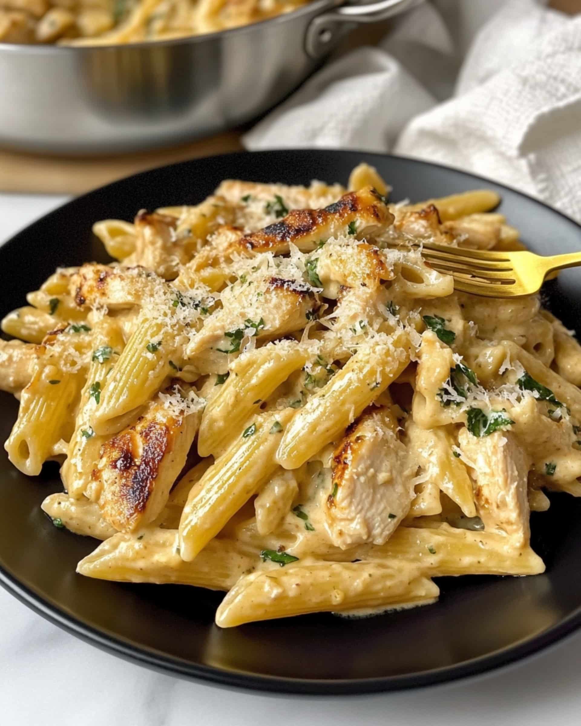 Garlic Parmesan Chicken and Pasta Recipe