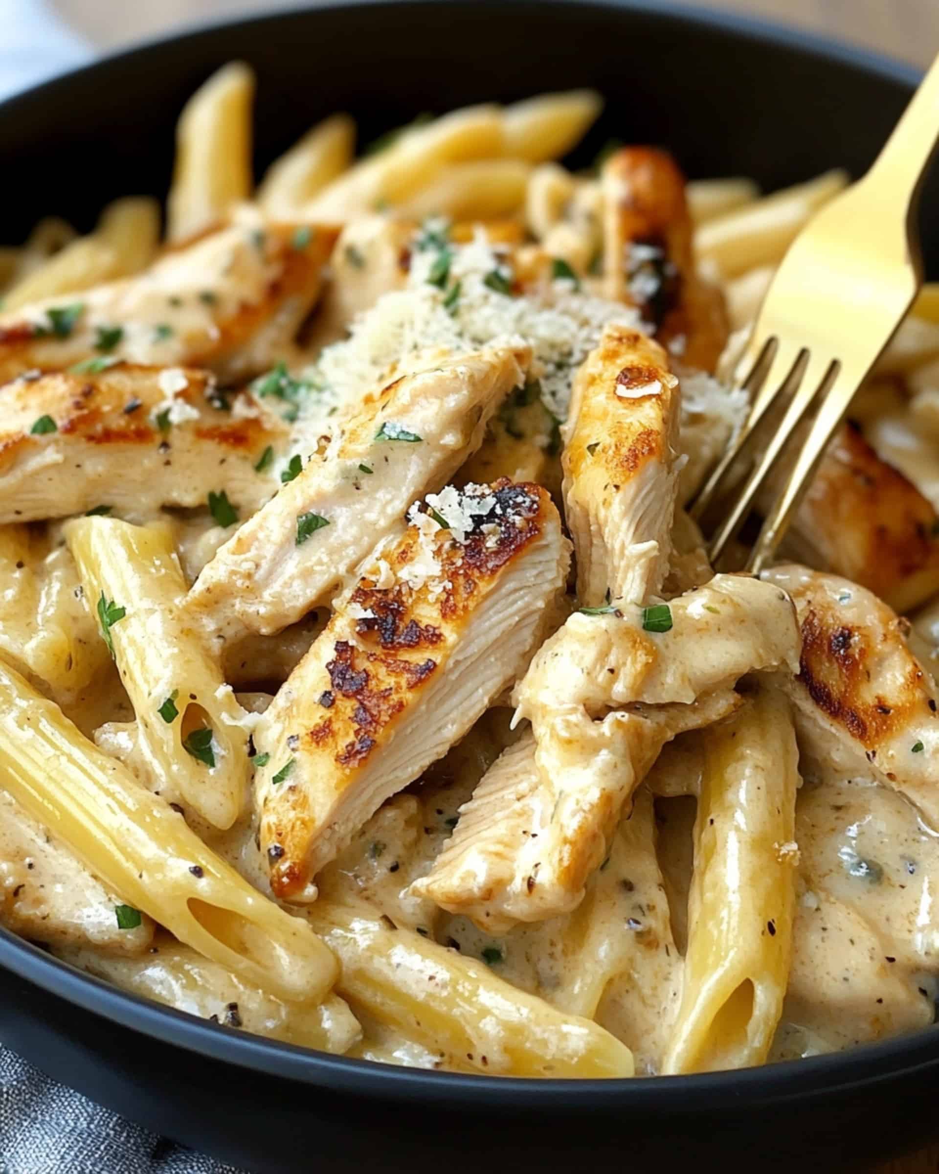 Garlic Parmesan Chicken and Pasta Recipe