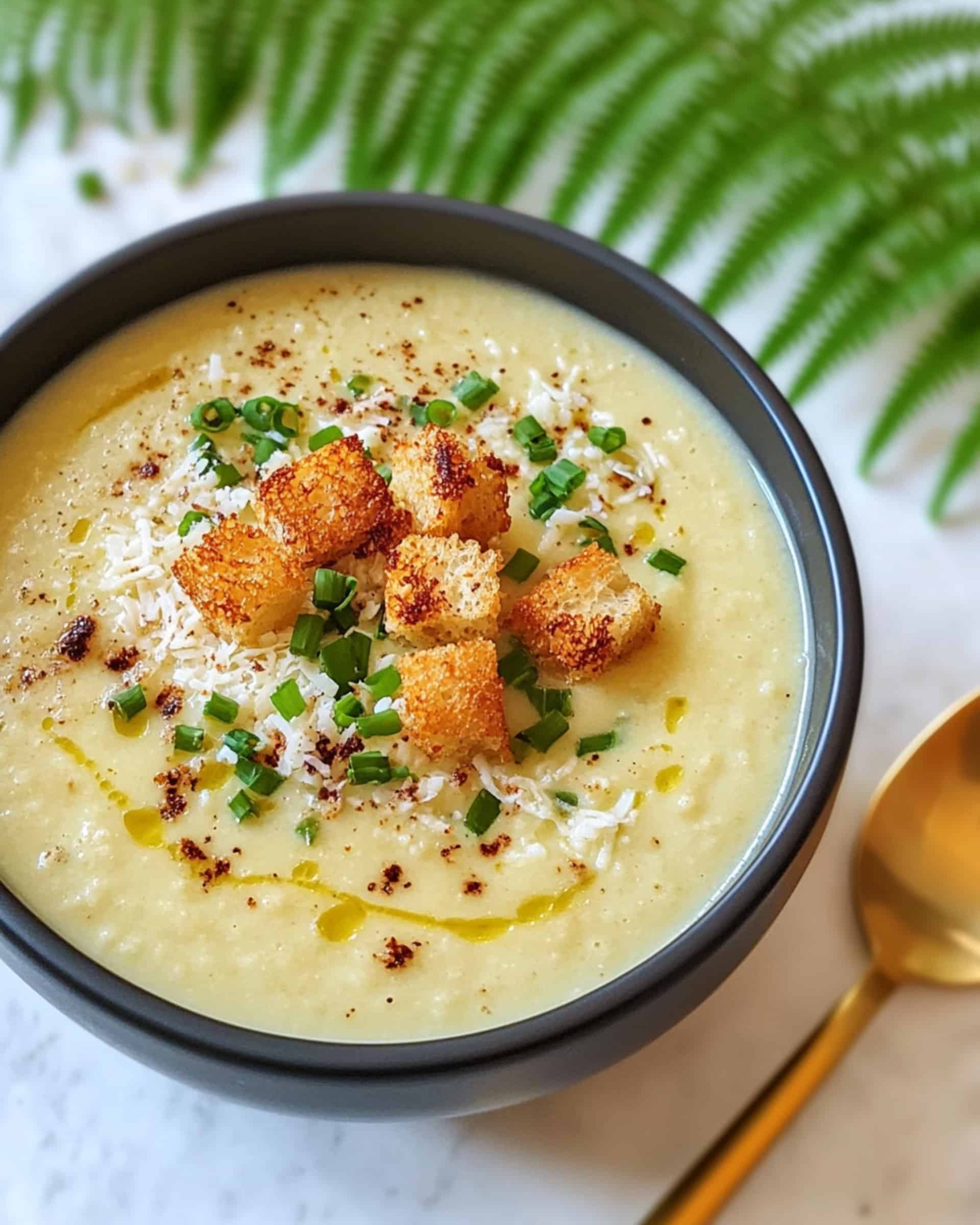 Roasted Garlic Potato Soup Recipe