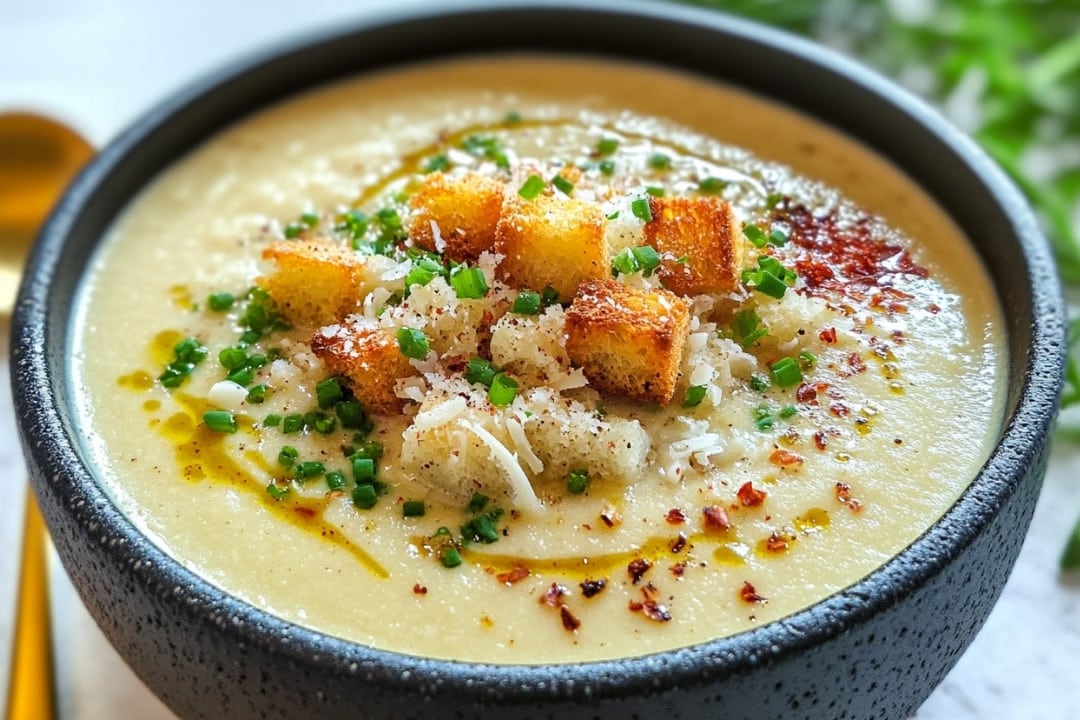 Roasted Garlic Potato Soup Recipe