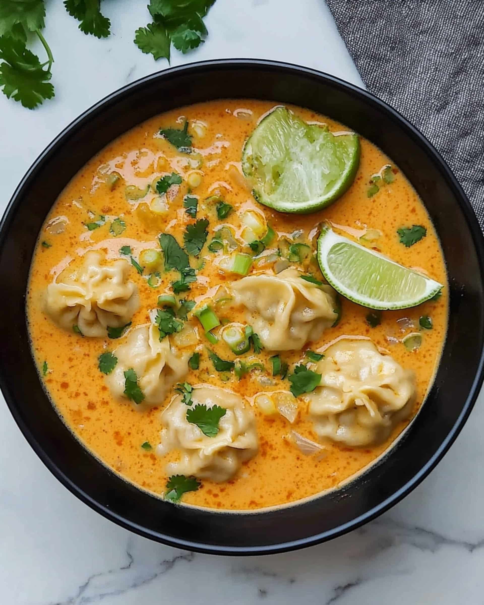 Thai Red Curry Dumpling Soup Recipe