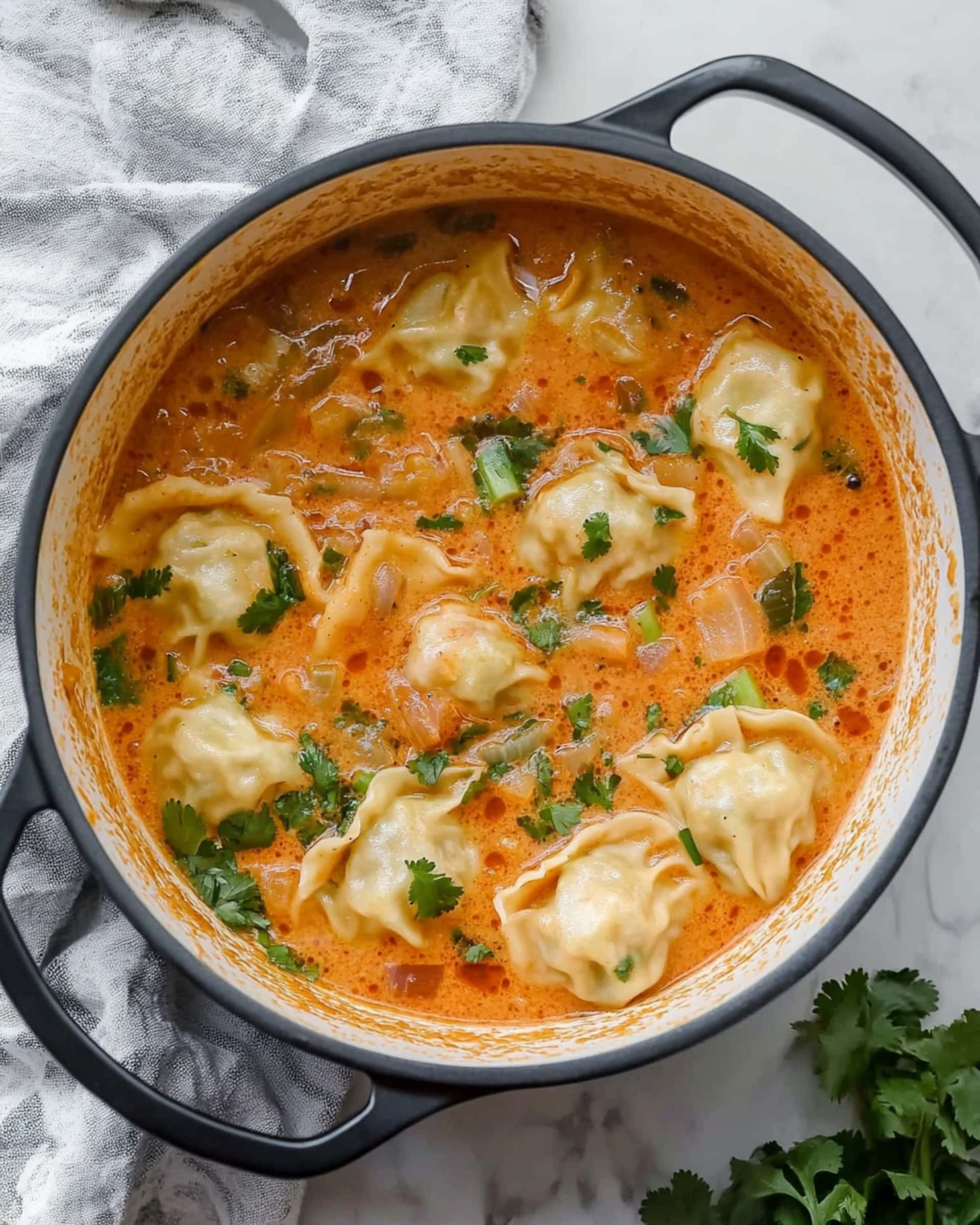 Thai Red Curry Dumpling Soup Recipe