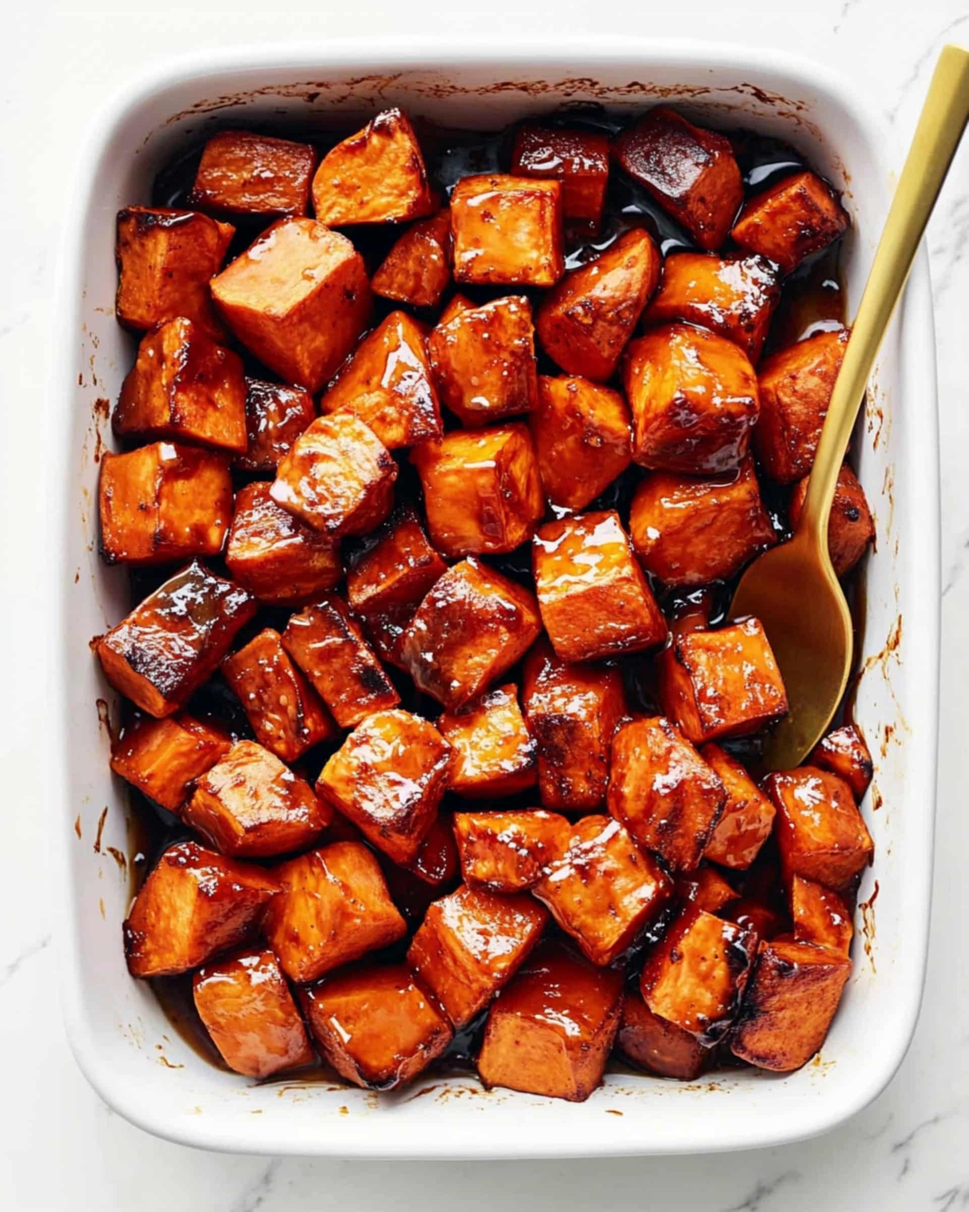 Roasted Honey Cinnamon Butter Sweet Potatoes Recipe