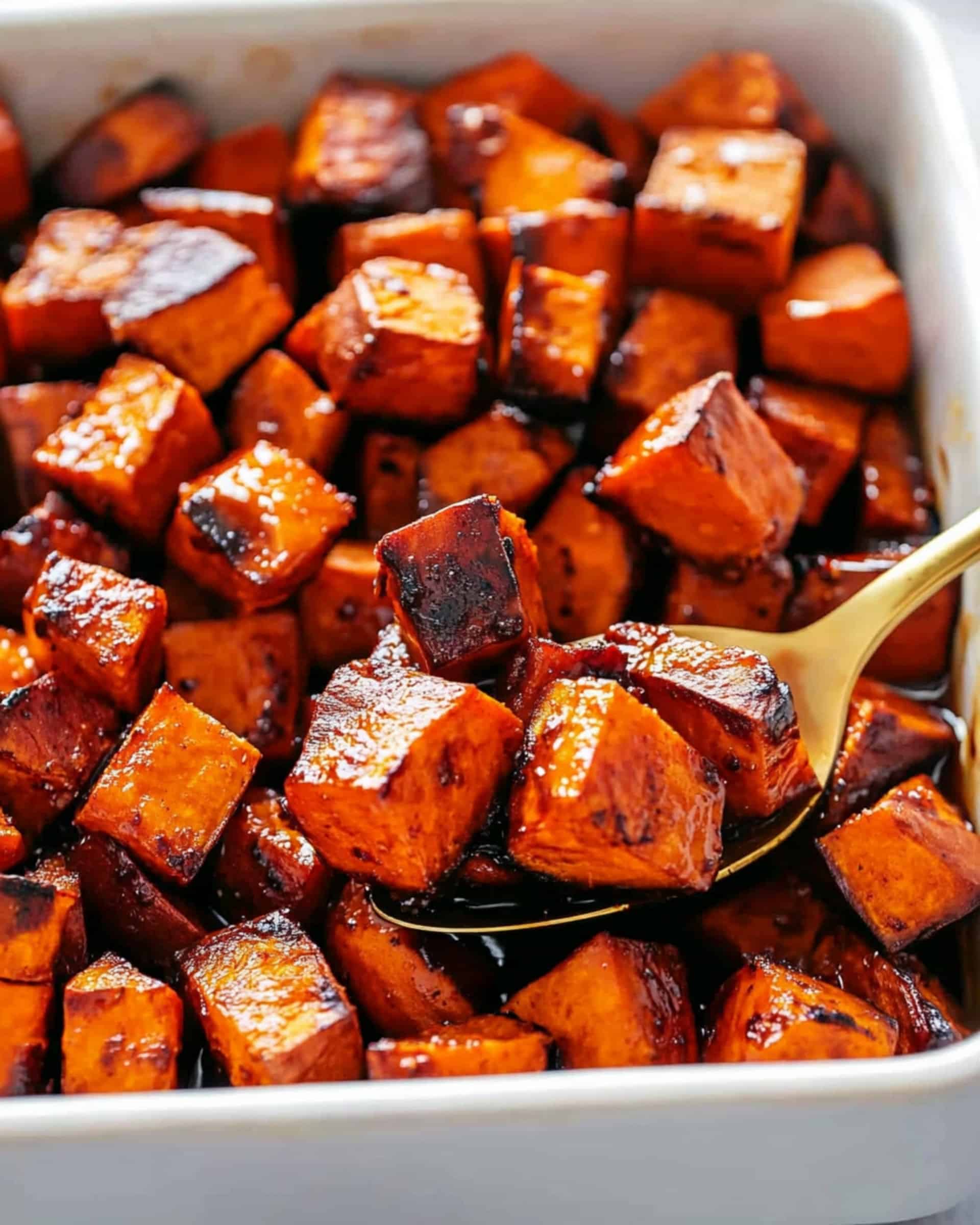 Roasted Honey Cinnamon Butter Sweet Potatoes Recipe