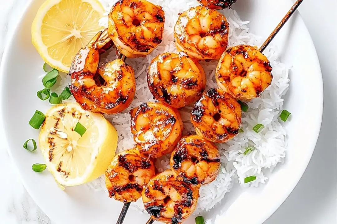 Asian Marinated Grilled Shrimp Skewers Recipe