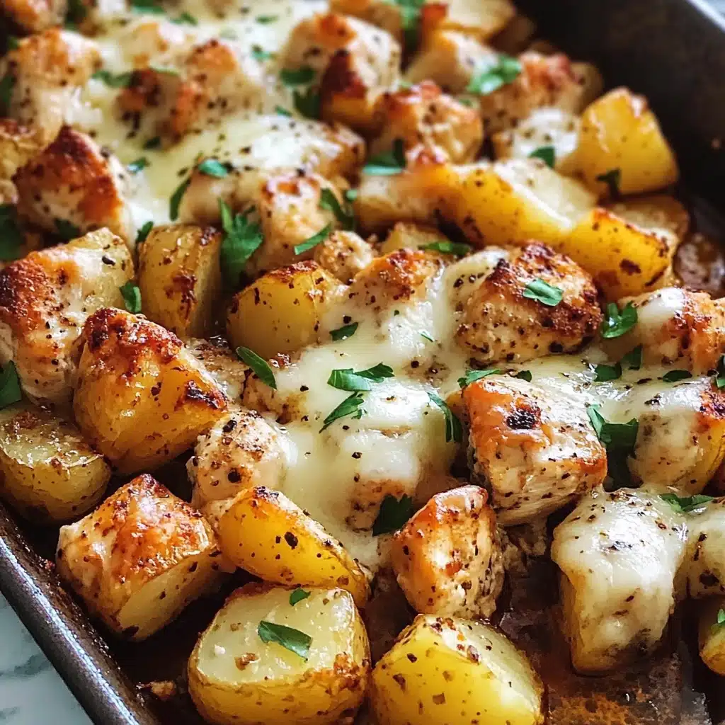 Garlic Parmesan Chicken with Crispy Potatoes Recipe - Recipe Image