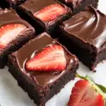 Strawberry-Topped Fudgy Chocolate Brownies Recipe