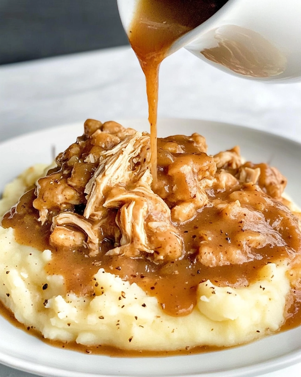 Savory Smothered Chicken with Cheesy Mashed Potatoes Recipe