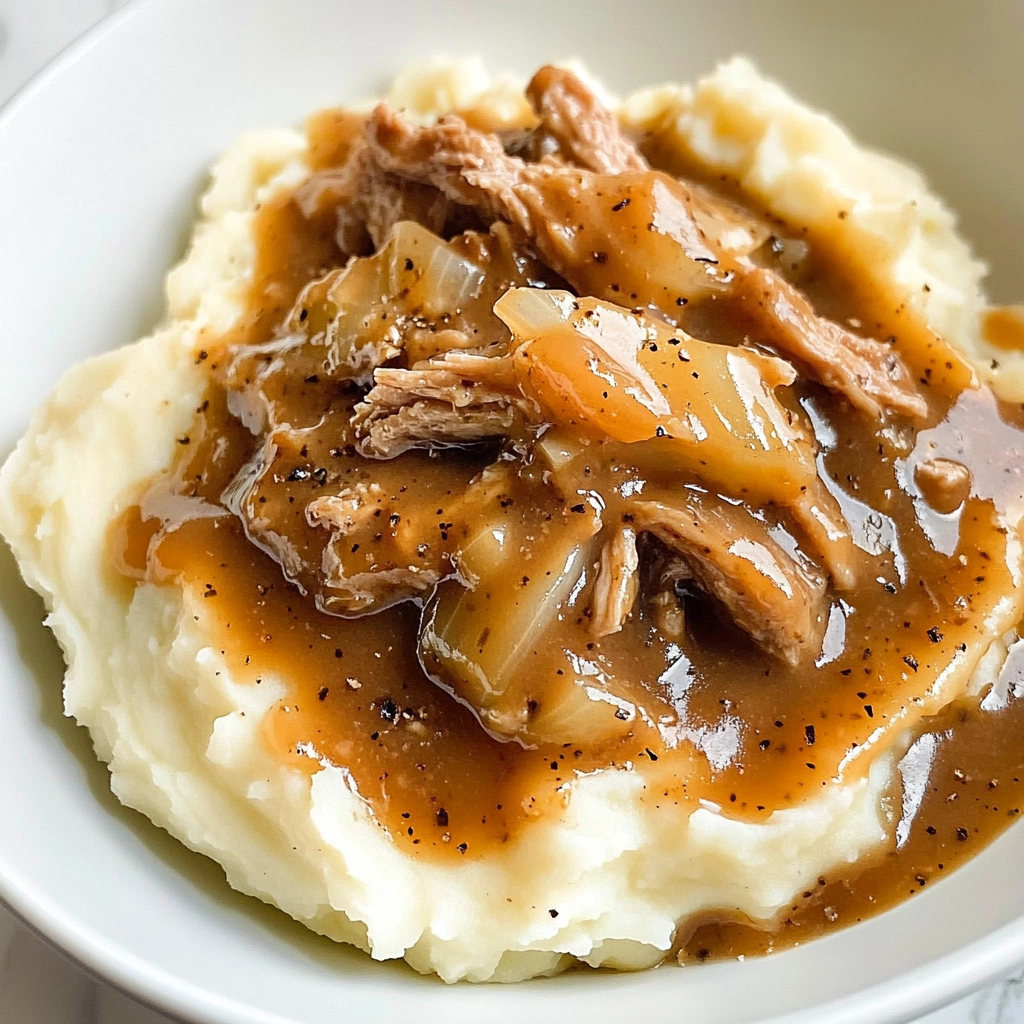 Savory Smothered Chicken with Cheesy Mashed Potatoes Recipe - Recipe Image