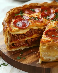 Deep Dish Sausage Pepperoni Pizza Recipe