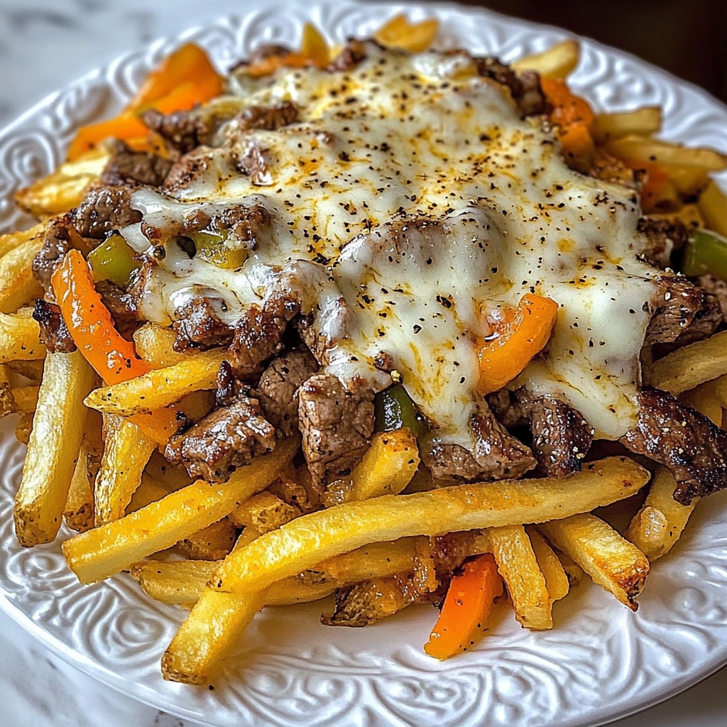 Philly Cheesesteak Fries Recipe 6 Philly Cheesesteak Fries Recipe - Recipe Image