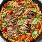 Tomato Basil Pasta with Balsamic Grilled Chicken Recipe