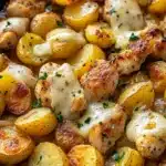 Garlic Parmesan Chicken with Crispy Potatoes Recipe