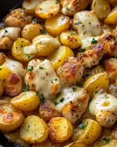 Garlic Parmesan Chicken with Crispy Potatoes Recipe