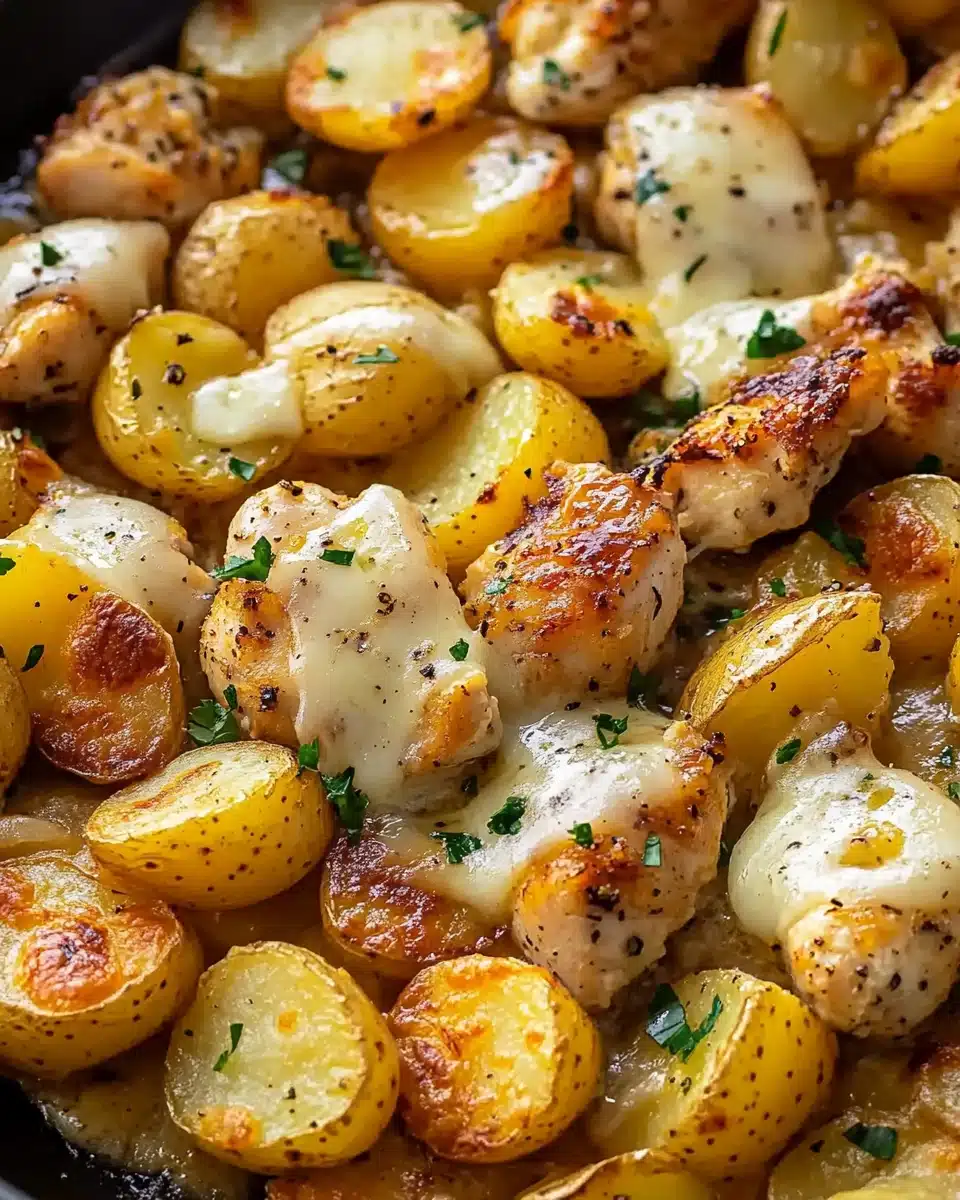 Garlic Parmesan Chicken with Crispy Potatoes Recipe