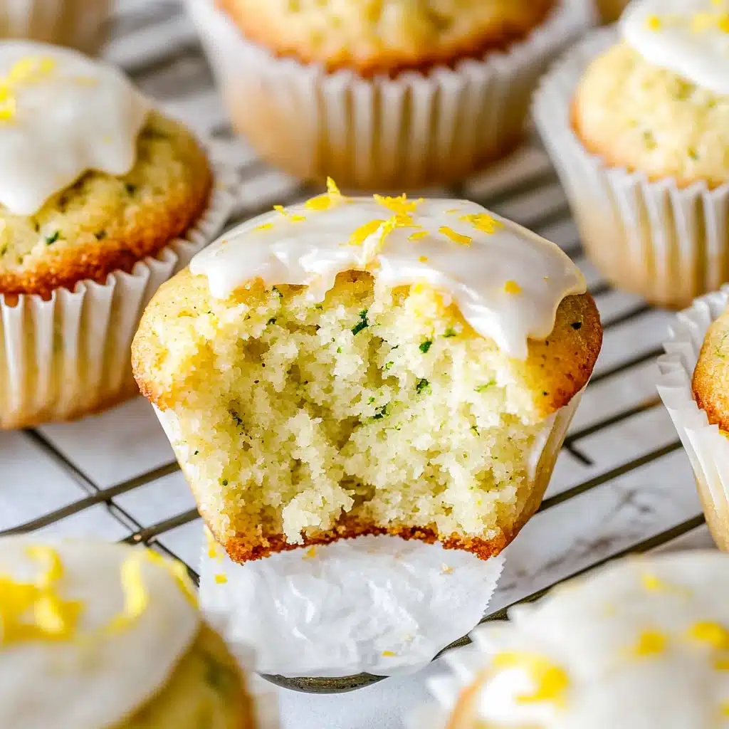 Lemon Zucchini Muffins with Tangy Glaze Recipe - Recipe Image