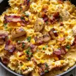 Creamy Chicken and Corn Pasta with Bacon Recipe