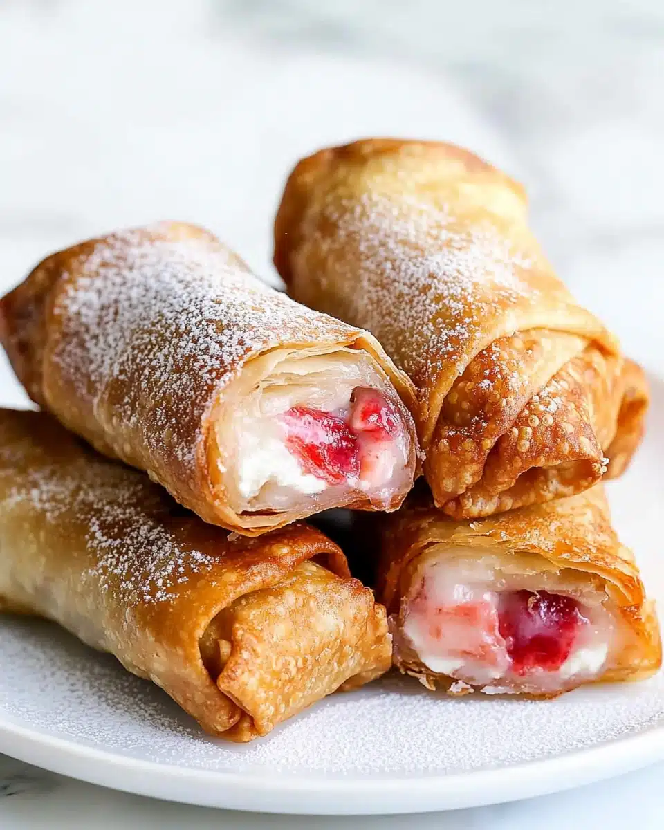 Strawberry Cheesecake Egg Rolls Recipe