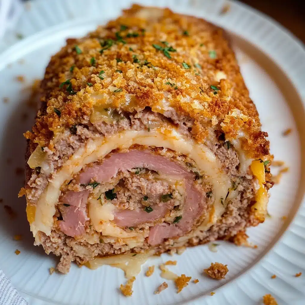 Cheesy Chicken Cordon Bleu Meatloaf Recipe - Recipe Image