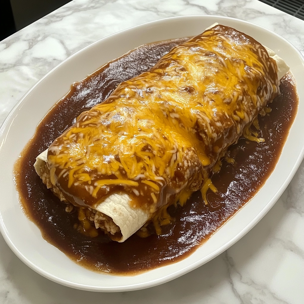 Cheesy Enchilada Burritos Recipe - Recipe Image