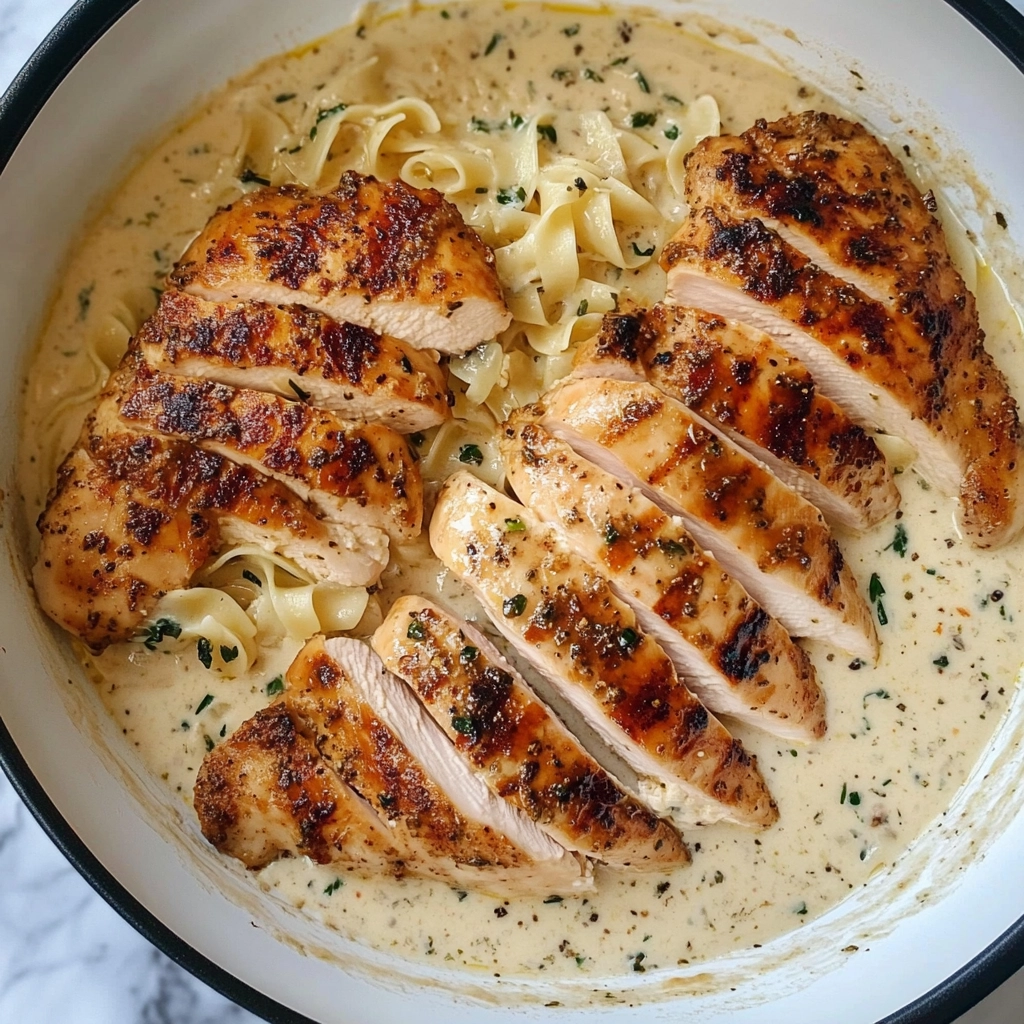 Creamy Garlic Parmesan Chicken Pasta Recipe - Recipe Image