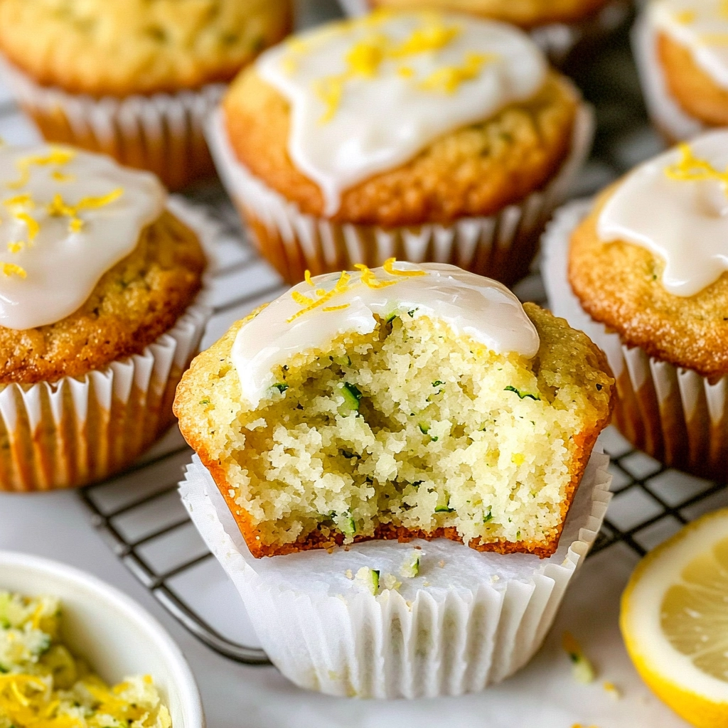 Lemon Zucchini Muffins with Tangy Glaze Recipe 6 Lemon Zucchini Muffins with Tangy Glaze Recipe - Recipe Image