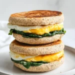 Spinach & Egg Meal Prep Breakfast Sandwiches Recipe