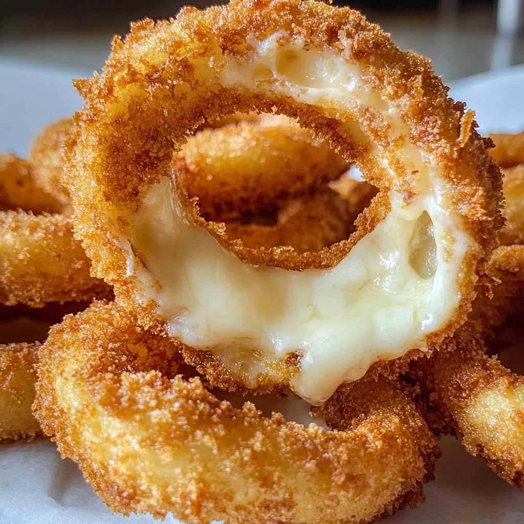 Crispy Cheesy Onion Rings Recipe - Recipe Image