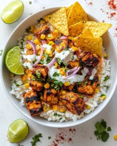 Street Corn Chicken Rice Bowl Recipe