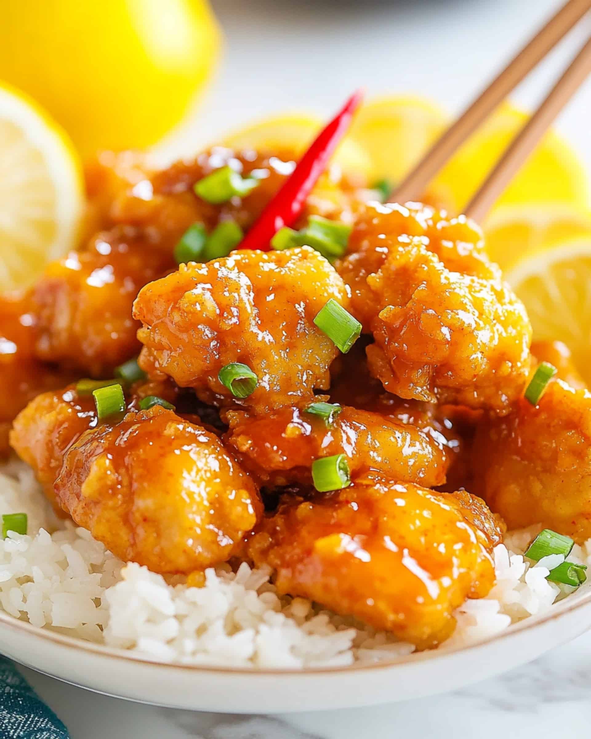 Easy Sticky Asian Lemon Chicken Recipe