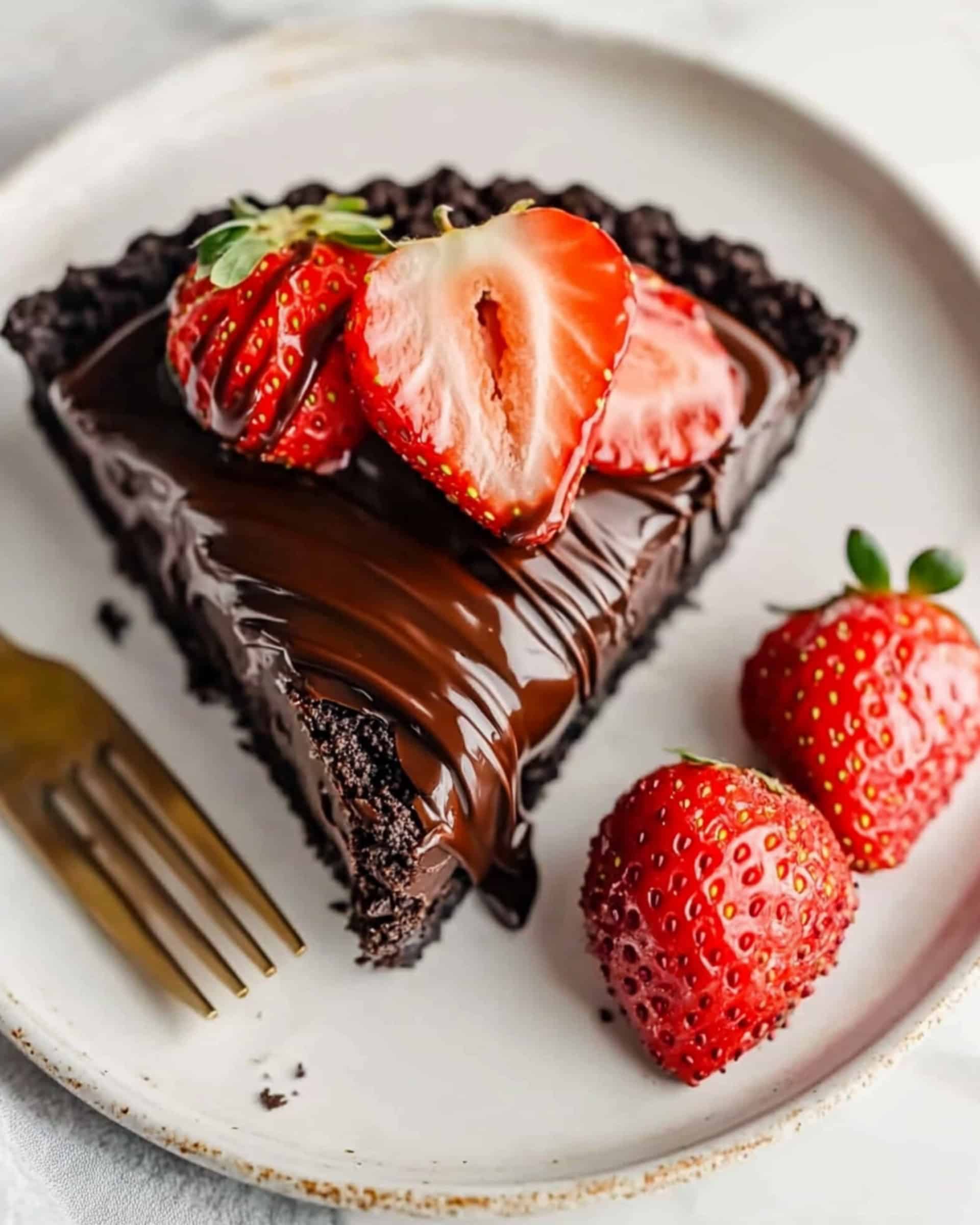 Chocolate Covered Strawberry Ganache Tart Recipe